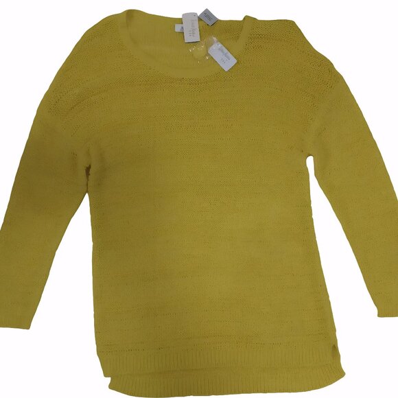 Neiman Marcus Yellow Mesh Sweater NWT – Size XL